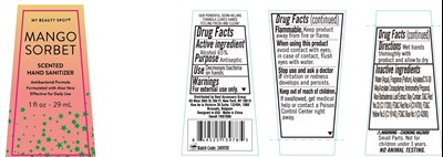 image description - mango sorbet scented hand sanitizer 29 ml